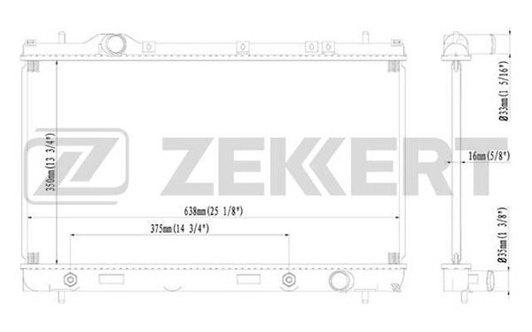 MK1240 ZEKKERT Радиатор, охлаждение двигателя