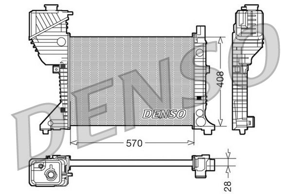 DRM17016 DENSO Радиатор, охлаждение двигателя