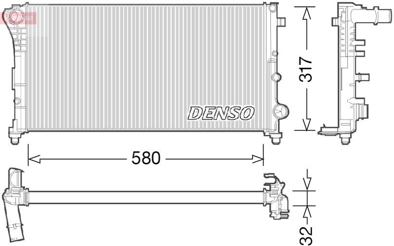 DRM09089 DENSO Радиатор, охлаждение двигателя