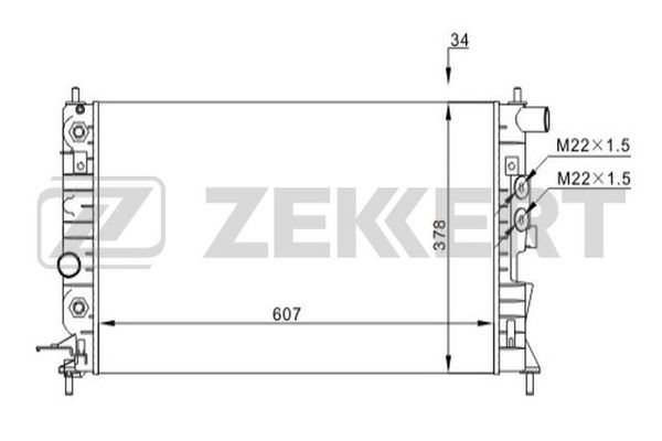 MK1516 ZEKKERT Радиатор, охлаждение двигателя