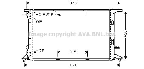 AIA2292 AVA QUALITY COOLING Радиатор, охлаждение двигателя