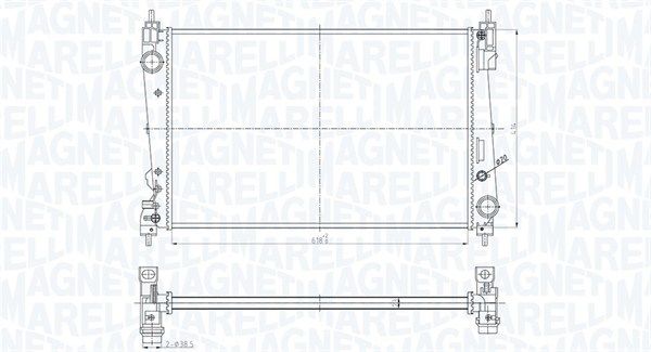 350213184300 MAGNETI MARELLI Радиатор, охлаждение двигателя