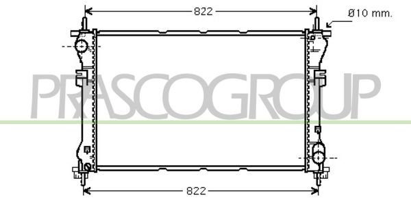 FD910R003 PRASCO Радиатор, охлаждение двигателя