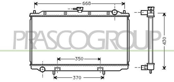 DS175R001 PRASCO Радиатор, охлаждение двигателя