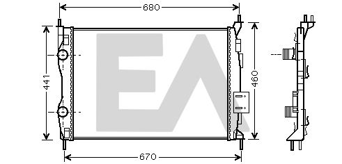 31R18182 EACLIMA Радиатор, охлаждение двигателя