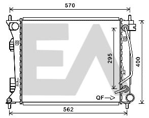 31R28110 EACLIMA Радиатор, охлаждение двигателя