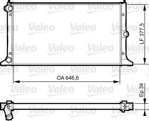 735372 VALEO Радиатор, охлаждение двигателя