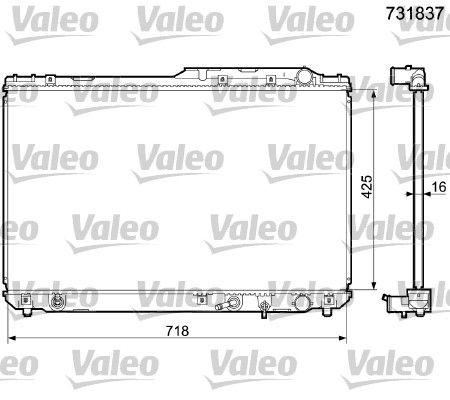 731837 VALEO Радиатор, охлаждение двигателя