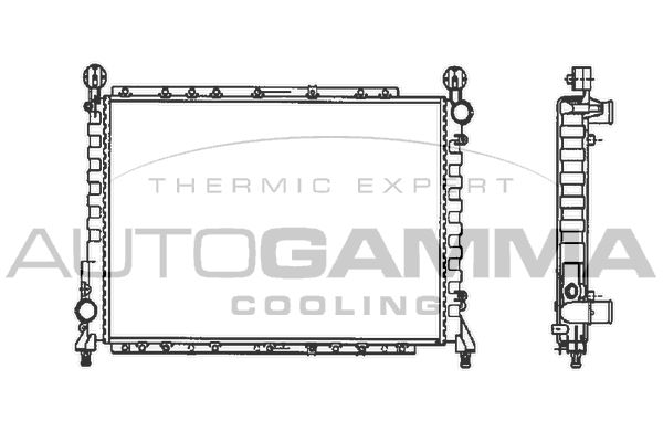 100012 AUTOGAMMA Радиатор, охлаждение двигателя