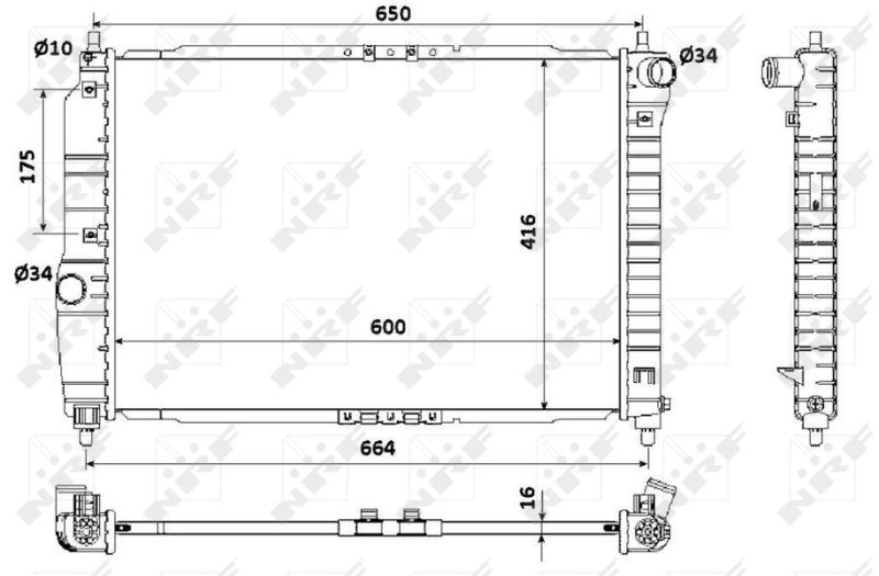 53902A NRF Радиатор, охлаждение двигателя