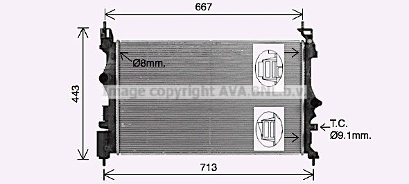 OL2700 AVA QUALITY COOLING Радиатор, охлаждение двигателя