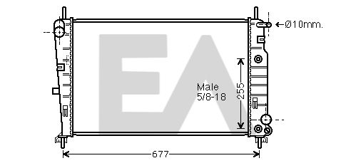 31R22066 EACLIMA Радиатор, охлаждение двигателя