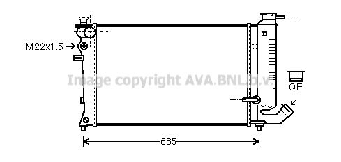 CNA2170 AVA QUALITY COOLING Радиатор, охлаждение двигателя