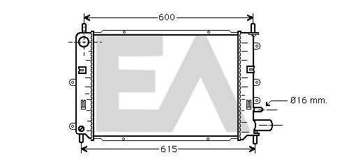 31R22047 EACLIMA Радиатор, охлаждение двигателя