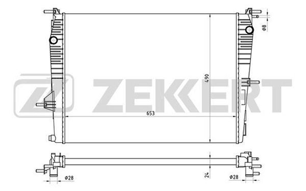 MK1073 ZEKKERT Радиатор, охлаждение двигателя