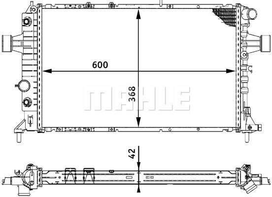 CR320000S MAHLE Радиатор, охлаждение двигателя