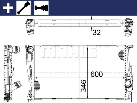 CR1084000S MAHLE Радиатор, охлаждение двигателя