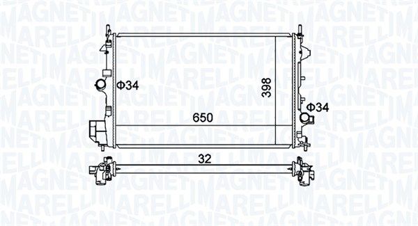 350213173700 MAGNETI MARELLI Радиатор, охлаждение двигателя