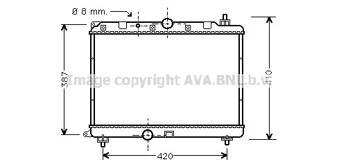 AU2121 AVA QUALITY COOLING Радиатор, охлаждение двигателя