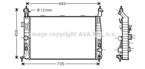 OL2348 AVA QUALITY COOLING Радиатор, охлаждение двигателя