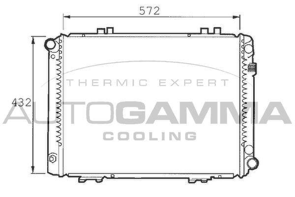 101376 AUTOGAMMA Радиатор, охлаждение двигателя