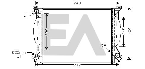 31R02040 EACLIMA Радиатор, охлаждение двигателя