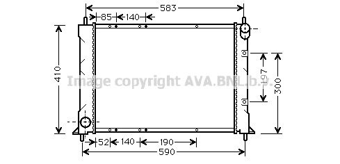 AU2149 AVA QUALITY COOLING Радиатор, охлаждение двигателя