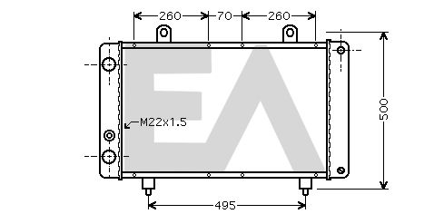 31R55124 EACLIMA Радиатор, охлаждение двигателя