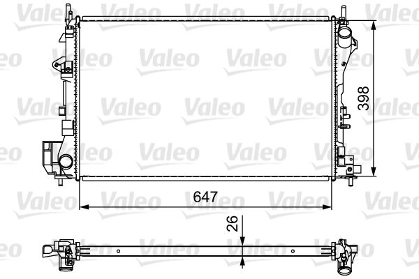 732877 VALEO Радиатор, охлаждение двигателя