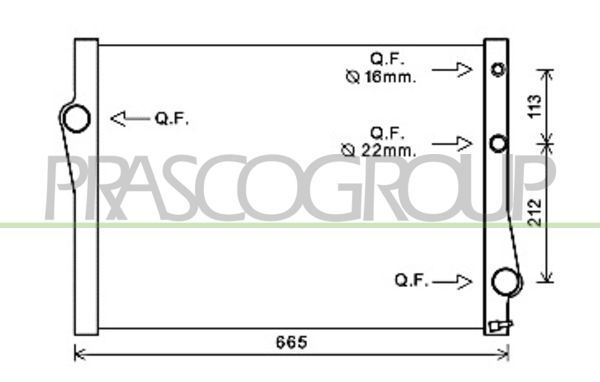 BM822R002 PRASCO Радиатор, охлаждение двигателя