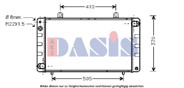 190040N AKS DASIS Радиатор, охлаждение двигателя