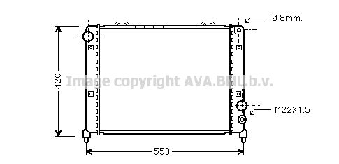 AL2035 AVA QUALITY COOLING Радиатор, охлаждение двигателя