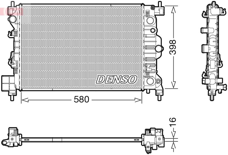 DRM20117 DENSO Радиатор, охлаждение двигателя