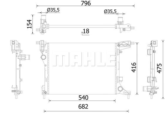 WG2183315 WILMINK GROUP Радиатор, охлаждение двигателя