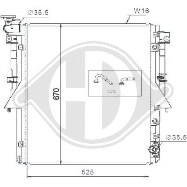 DCM3885 DIEDERICHS Радиатор, охлаждение двигателя