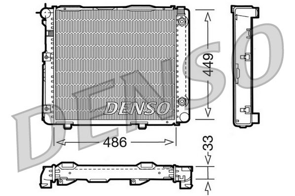 DRM17067 DENSO Радиатор, охлаждение двигателя