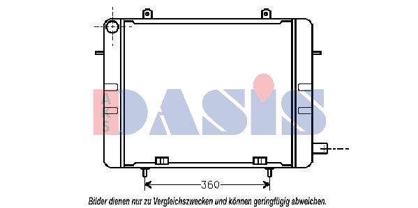 151710N AKS DASIS Радиатор, охлаждение двигателя