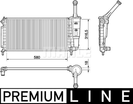 CR1104000P MAHLE Радиатор, охлаждение двигателя