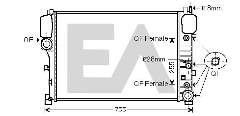 31R50093 EACLIMA Радиатор, охлаждение двигателя