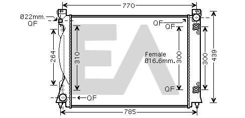 31R02049 EACLIMA Радиатор, охлаждение двигателя