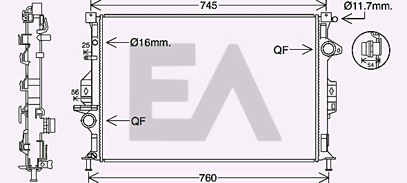 31R22103 EACLIMA Радиатор, охлаждение двигателя