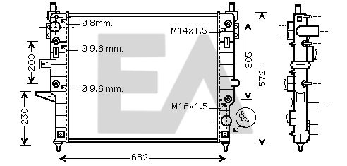 31R50149 EACLIMA Радиатор, охлаждение двигателя