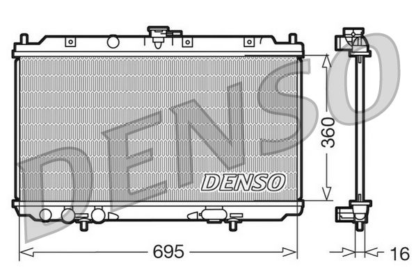 DRM46012 DENSO Радиатор, охлаждение двигателя