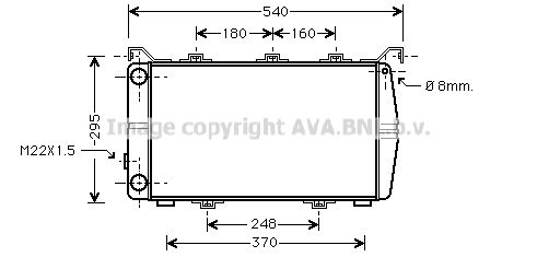 WG2001 AVA QUALITY COOLING Радиатор, охлаждение двигателя