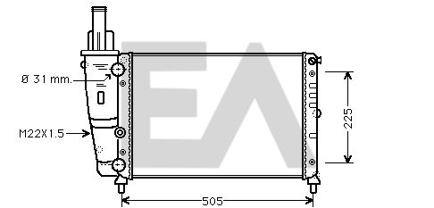 31R25084 EACLIMA Радиатор, охлаждение двигателя