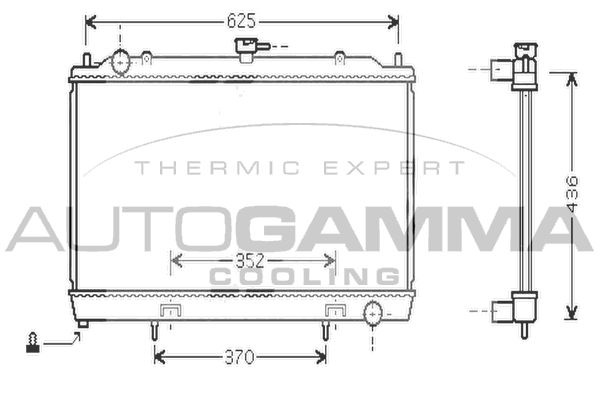 104295 AUTOGAMMA Радиатор, охлаждение двигателя