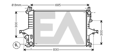 31R78044 EACLIMA Радиатор, охлаждение двигателя