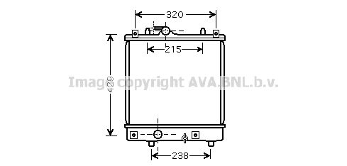 OLA2382 AVA QUALITY COOLING Радиатор, охлаждение двигателя