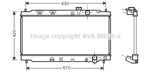 HD2077 AVA QUALITY COOLING Радиатор, охлаждение двигателя