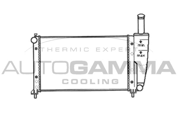 101398 AUTOGAMMA Радиатор, охлаждение двигателя
